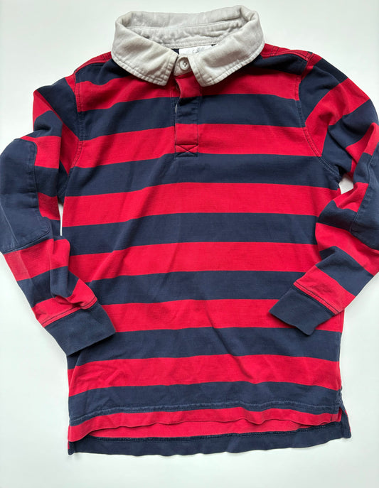 Hanna Andersson Classic Rugby Patch Sleeve Size 6 (120 cm)