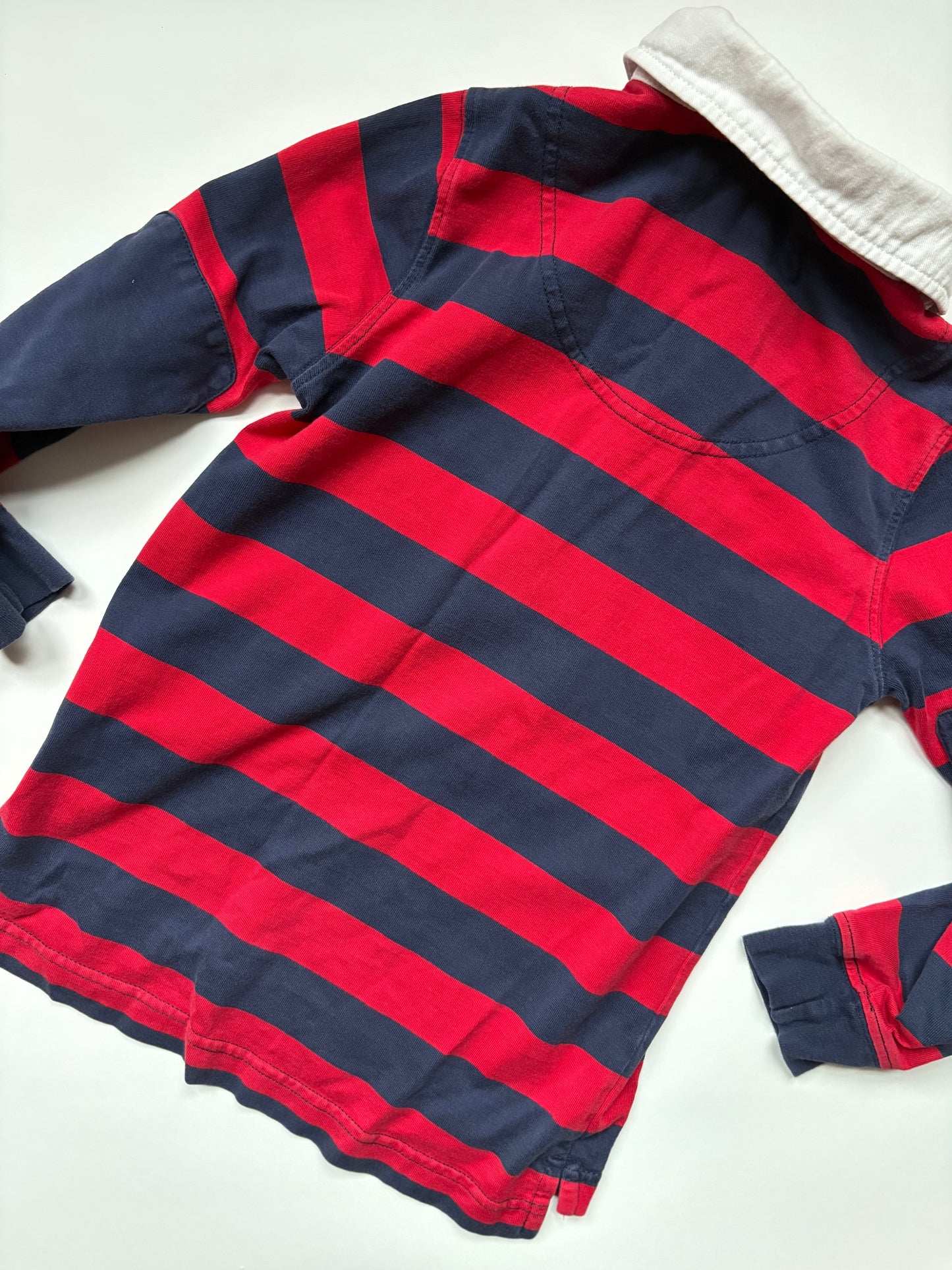 Hanna Andersson Classic Rugby Patch Sleeve Size 6 (120 cm)