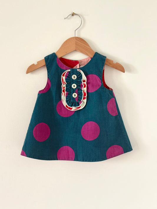 Right Bank Babies Ruffle Polk-a-Dot Dress Size 9 months