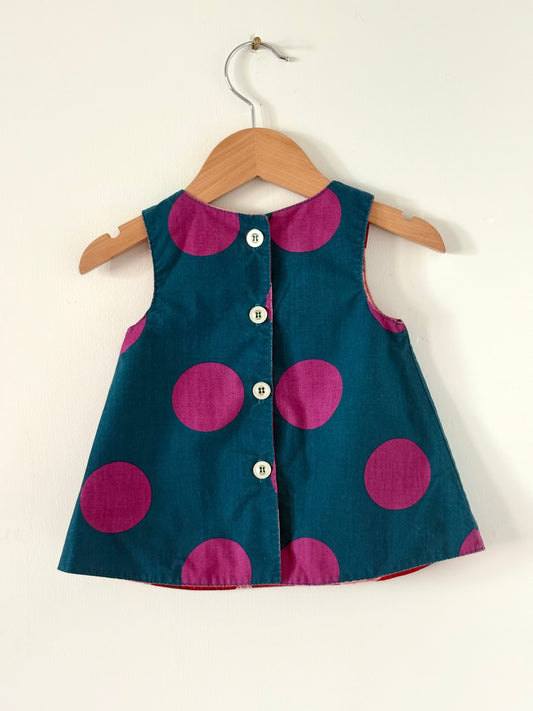 Right Bank Babies Ruffle Polk-a-Dot Dress Size 9 months