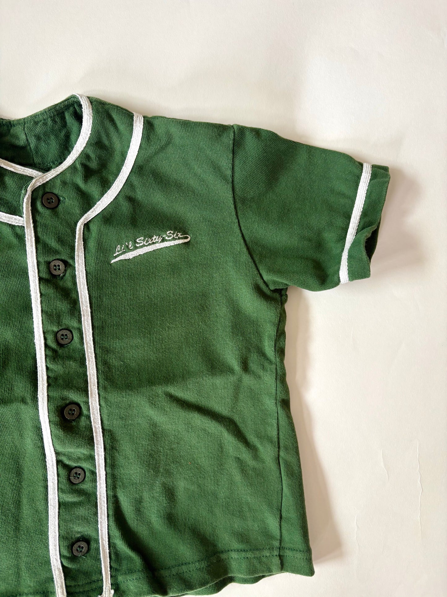 Vintage Hunter Green Baseball Shirt Size 3T