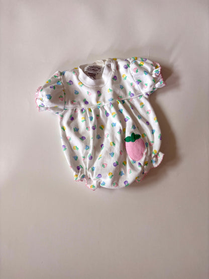 Vintage 80s/90s Lord & Taylor Fruit Romper Size 6 months