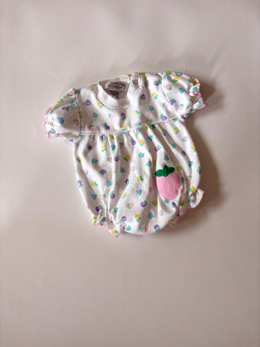 Vintage 80s/90s Lord & Taylor Fruit Romper Size 6 months