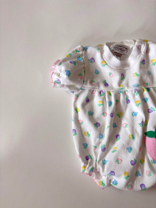 Vintage 80s/90s Lord & Taylor Fruit Romper Size 6 months