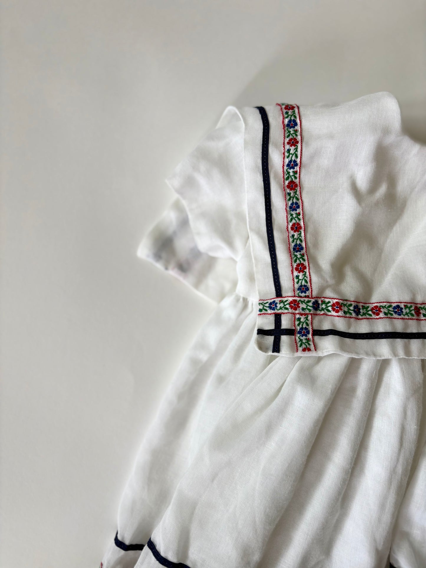 Vintage Cap Sleeve Square Collared Dress Size 2T