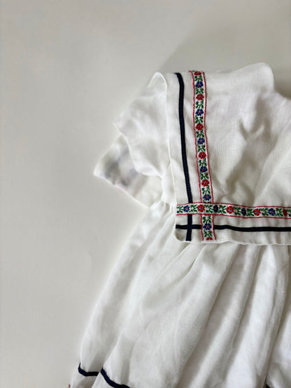 Vintage Cap Sleeve Square Collared Dress Size 2T