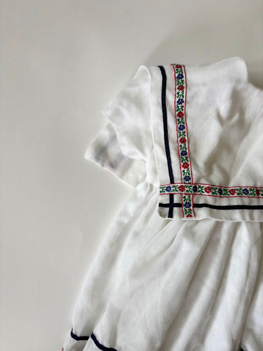 Vintage Cap Sleeve Square Collared Dress Size 2T