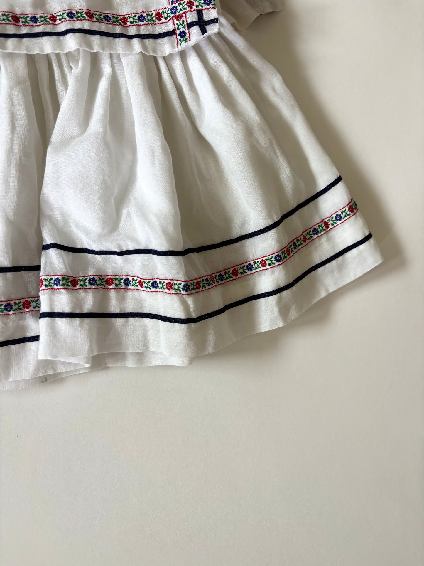 Vintage Cap Sleeve Square Collared Dress Size 2T