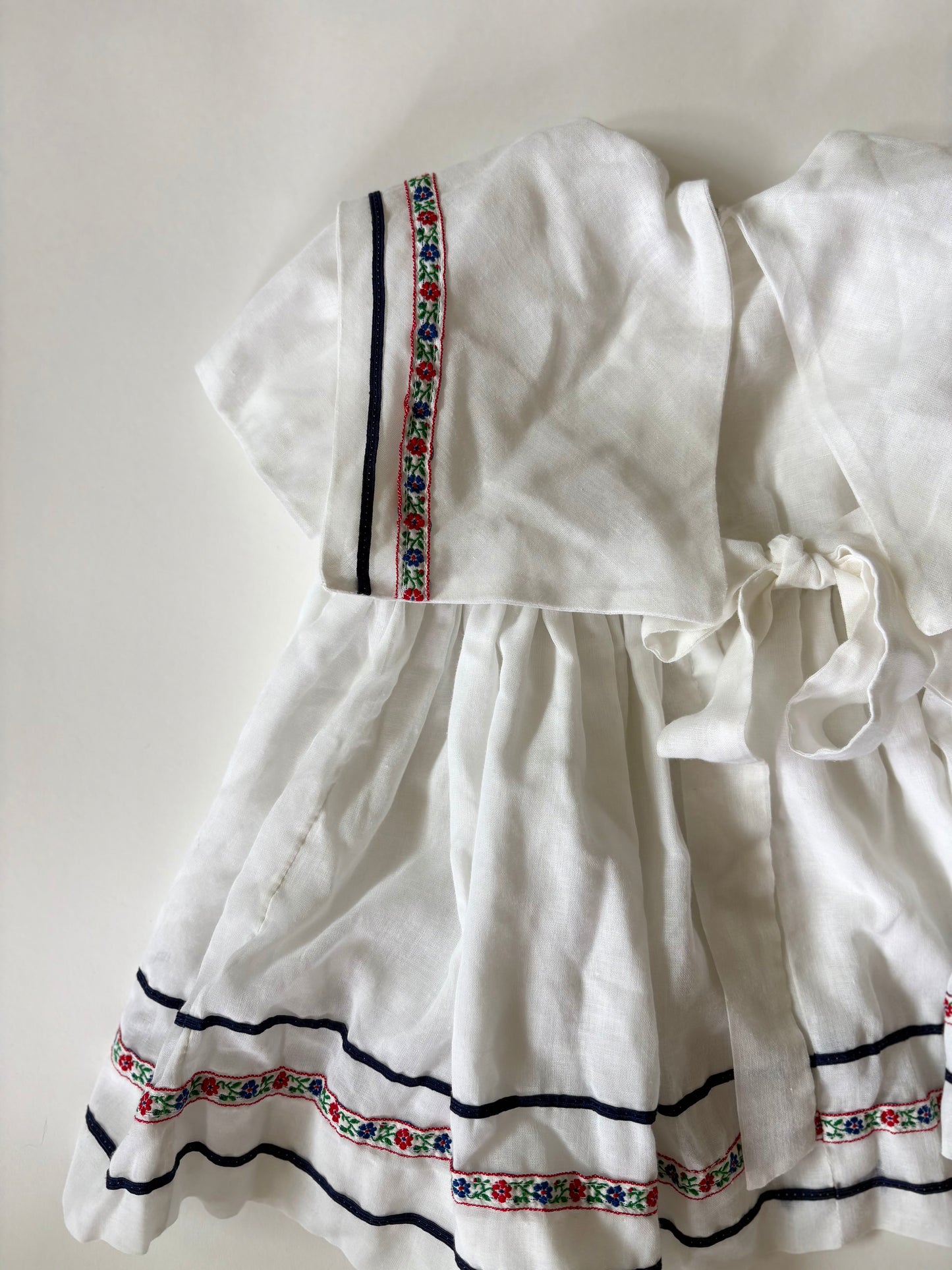 Vintage Cap Sleeve Square Collared Dress Size 2T