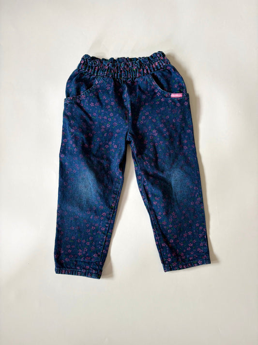 Vintage 90s Oshkosh Floral Denim Size 4T