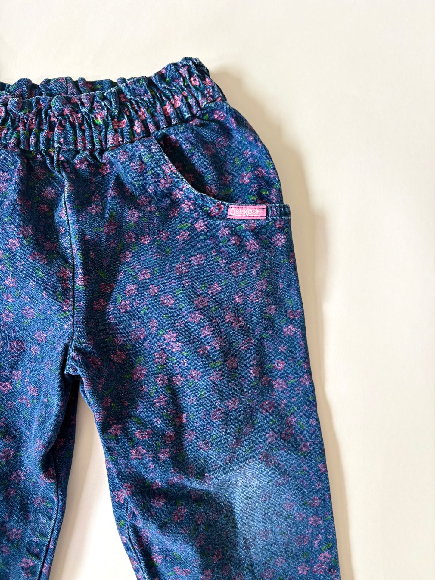 Vintage 90s Oshkosh Floral Denim Size 4T