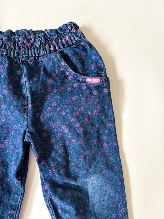 Vintage 90s Oshkosh Floral Denim Size 4T