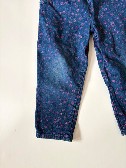 Vintage 90s Oshkosh Floral Denim Size 4T