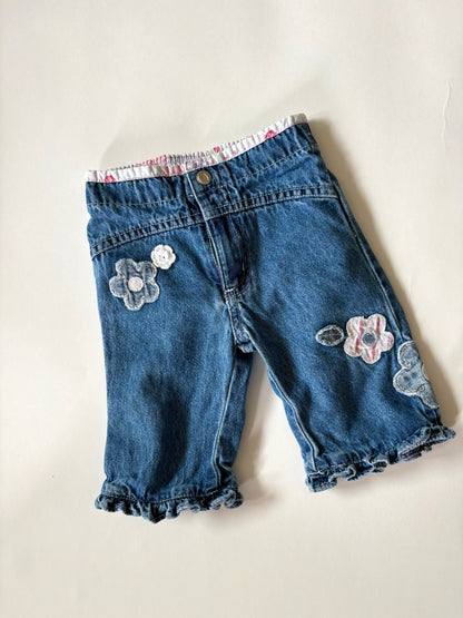 Vintage Y2K Denim Applique Capris Size 12 months
