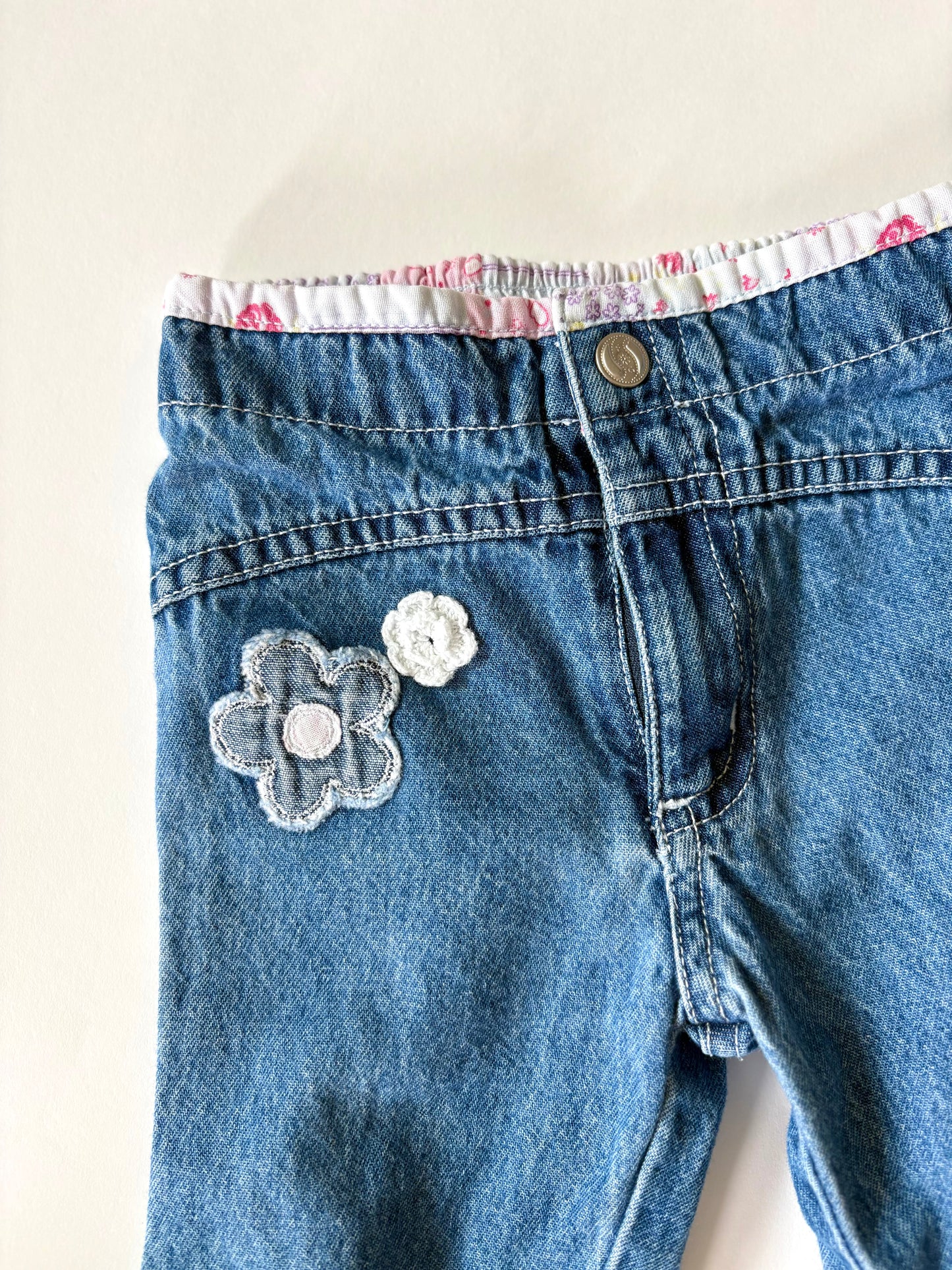 Vintage Y2K Denim Applique Capris Size 12 months