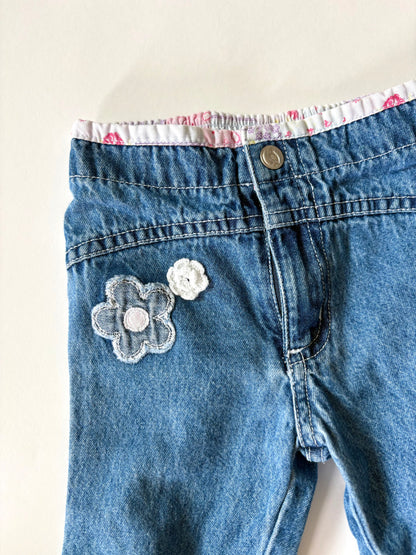 Vintage Y2K Denim Applique Capris Size 12 months