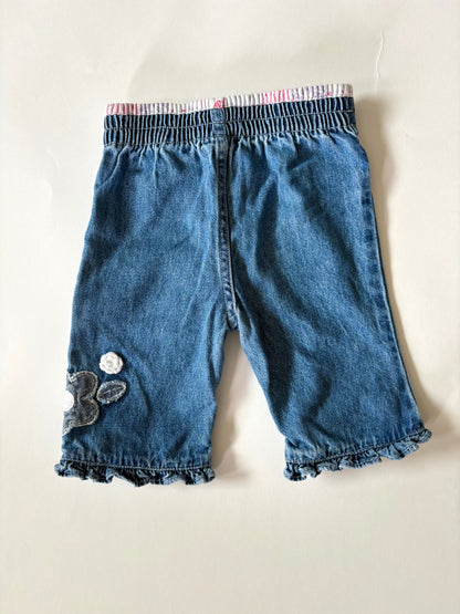 Vintage Y2K Denim Applique Capris Size 12 months