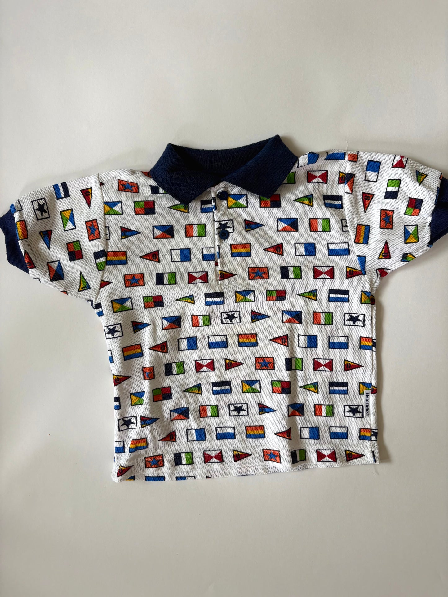 Vintage 80s/90s Healthtex Nautical Flag Shirt Size 4T