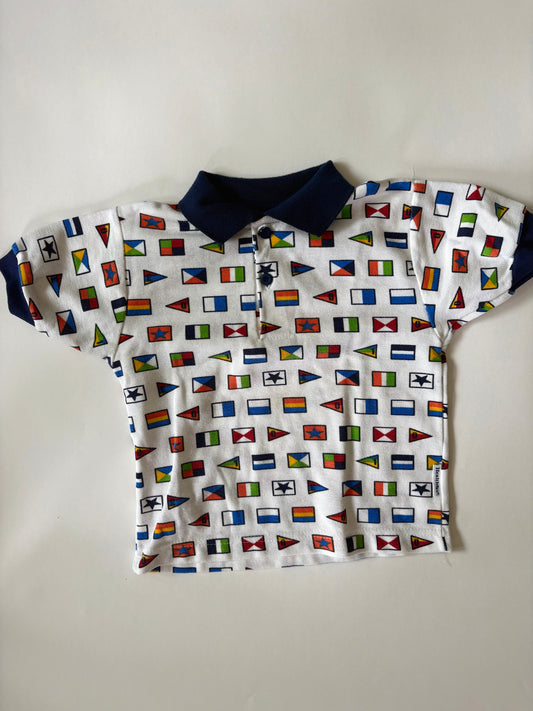 Vintage 80s/90s Healthtex Nautical Flag Shirt Size 4T