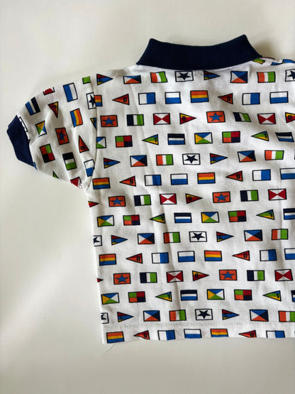Vintage 80s/90s Healthtex Nautical Flag Shirt Size 4T