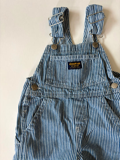 Vintage 90s Oshkosh Railroad Stripe Overalls Size 2T