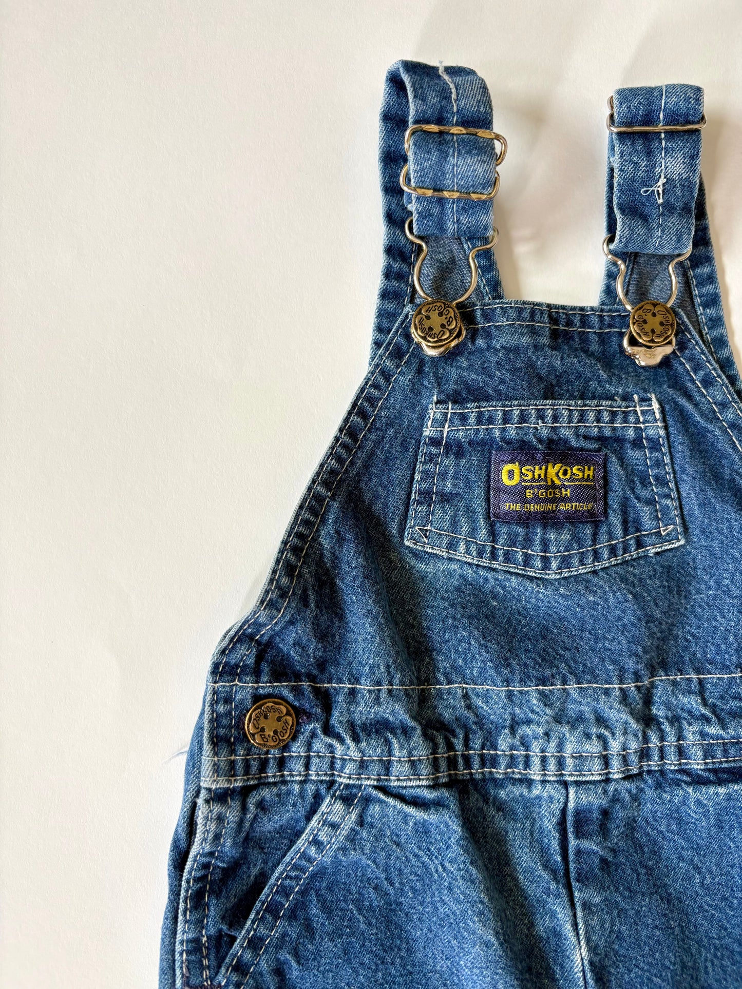 Vintage 80s Oshkosh Denim Overalls Size 18 months