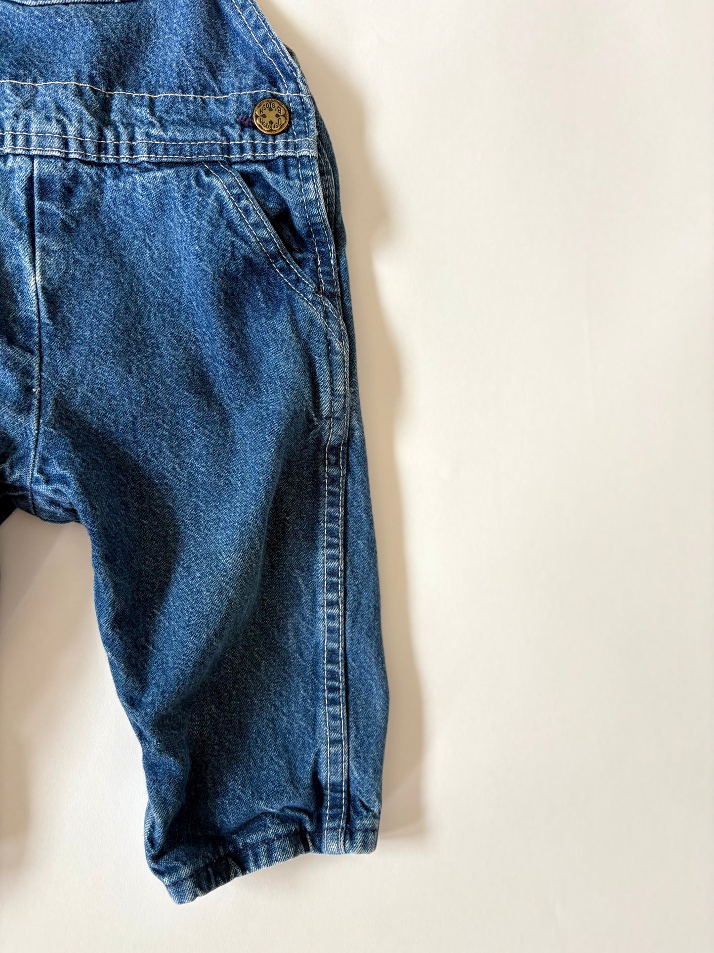 Vintage 80s Oshkosh Denim Overalls Size 18 months