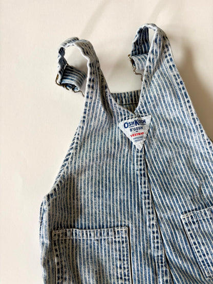 Vintage 80s Oshkosh Railroad Stripe Overalls Size 12 months