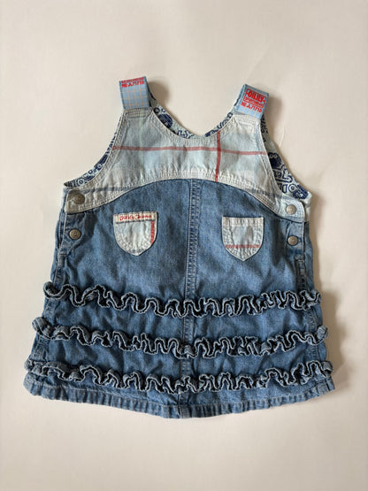 Vintage Oilily Denim Ruffle Dress Size 18 months