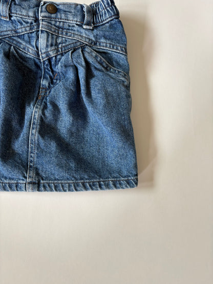 Vintage 90s Levi's Denim Gathered Front Mini Size 6