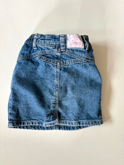 Vintage 90s Levi's Denim Gathered Front Mini Size 6