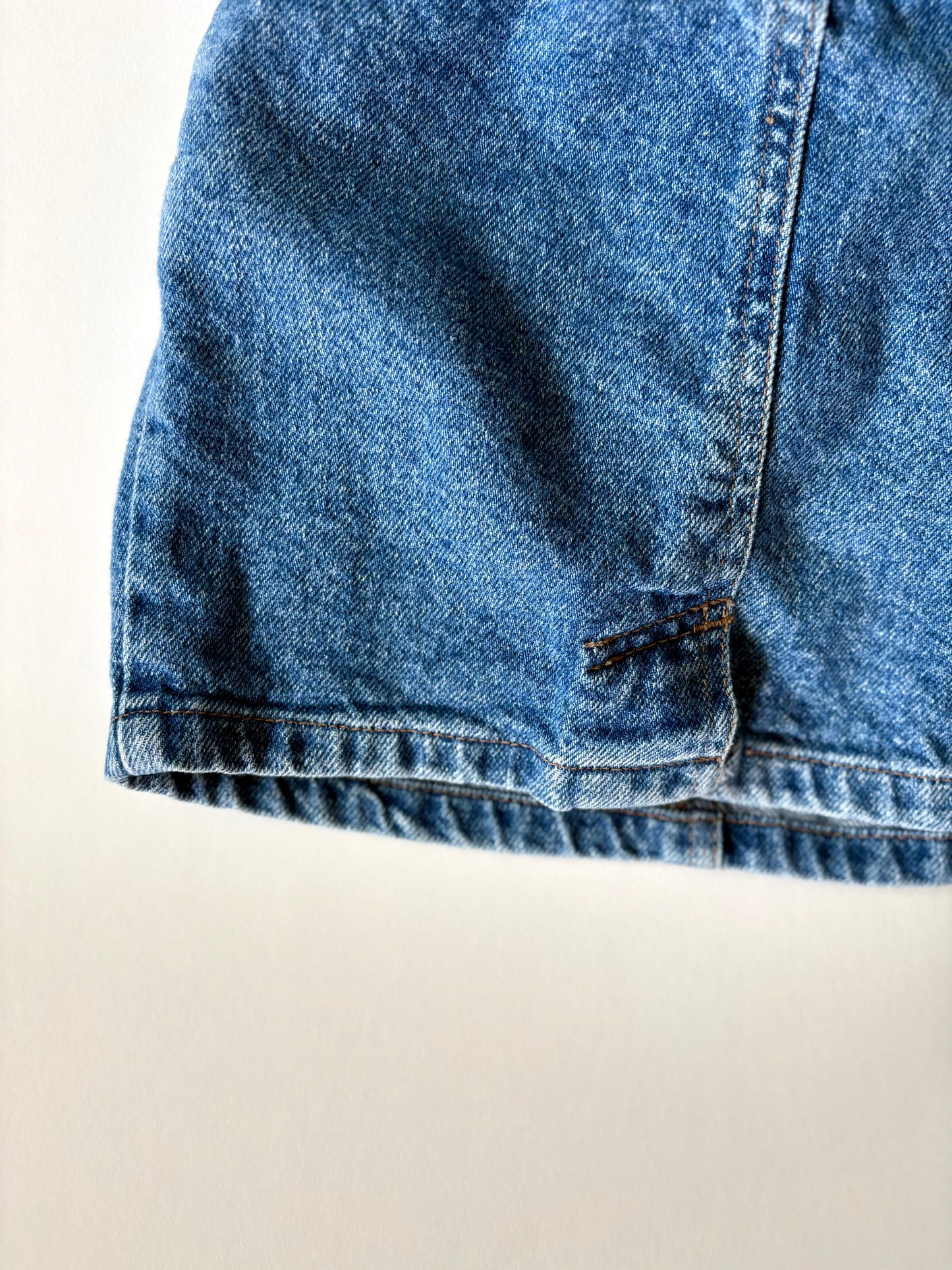 Vintage 90s Levi's Denim Gathered Front Mini Size 6