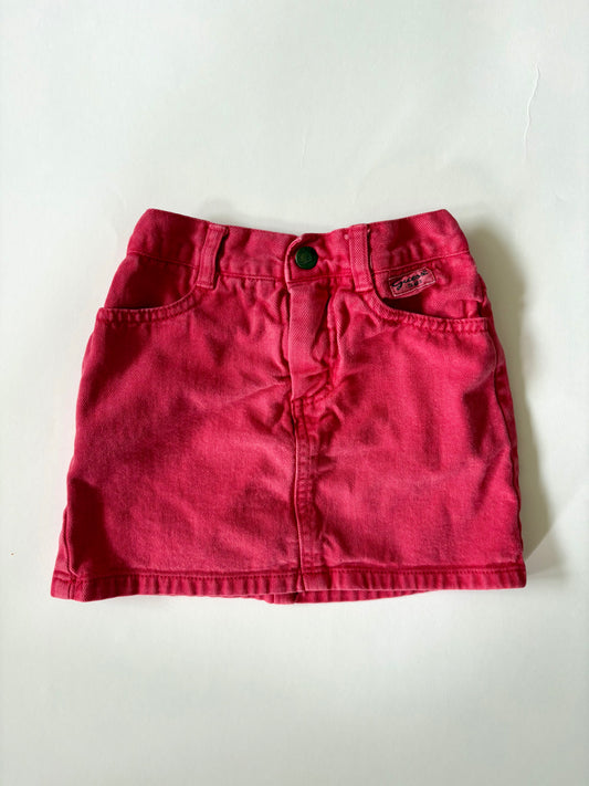 Vintage 90s Guess Coral Denim Skirt Size 4T