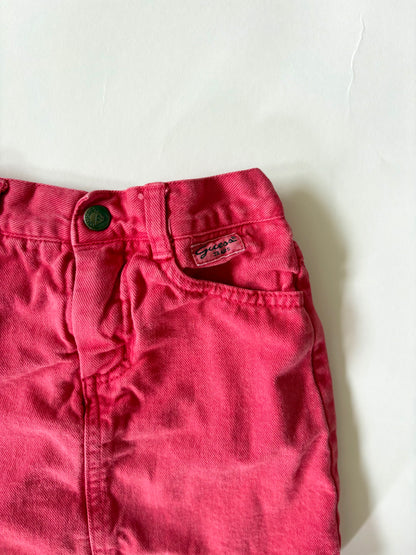 Vintage 90s Guess Coral Denim Skirt Size 4T
