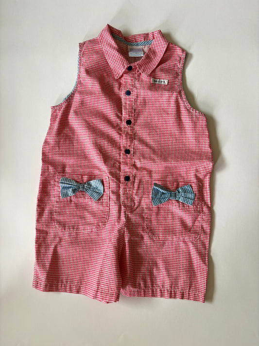 Vintage 90s Guess Gingham Romper Size 6