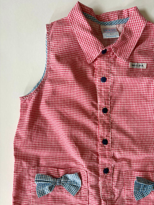 Vintage 90s Guess Gingham Romper Size 6