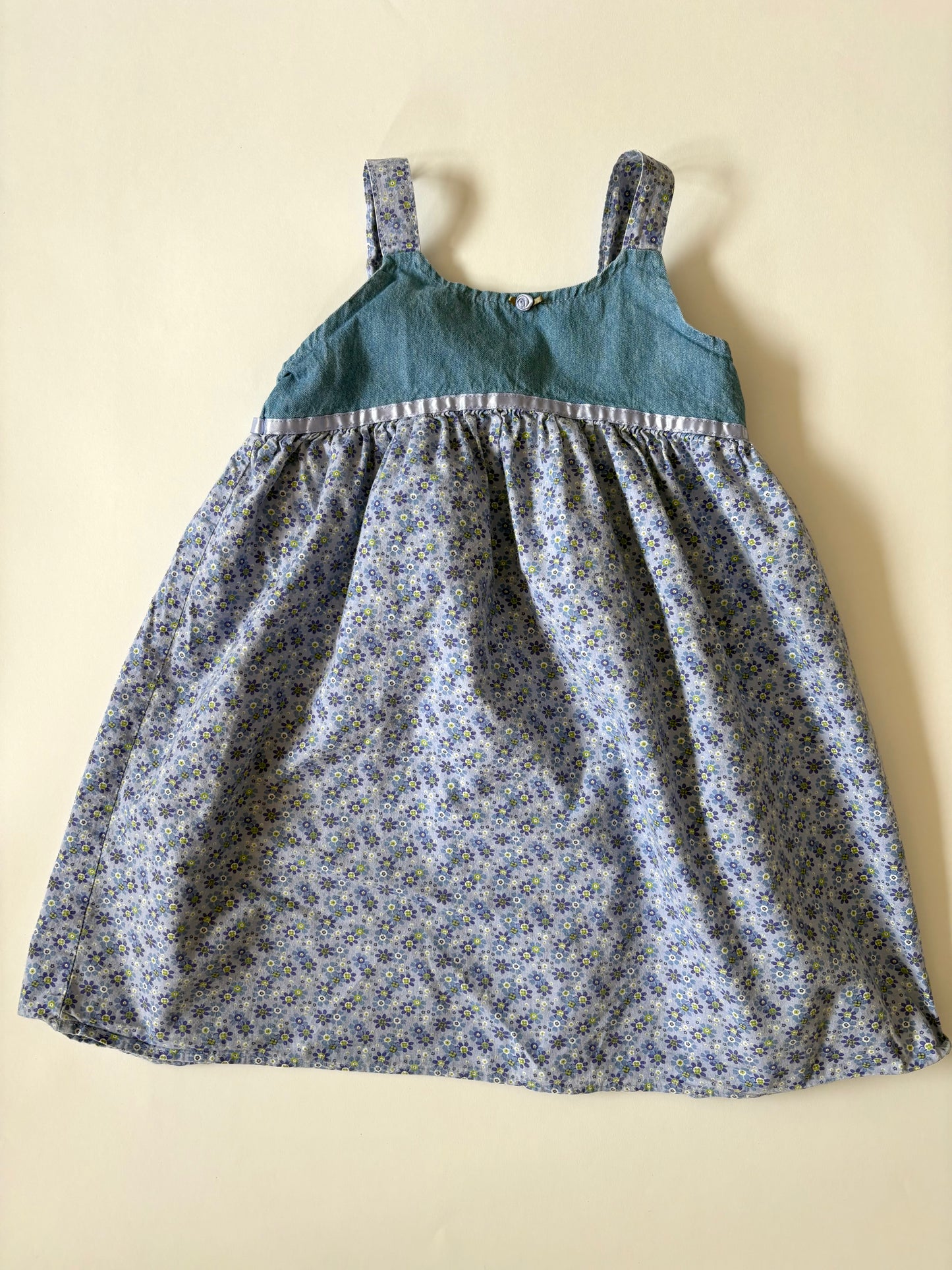 Vintage 90s Lavender Floral Sundress Size 6