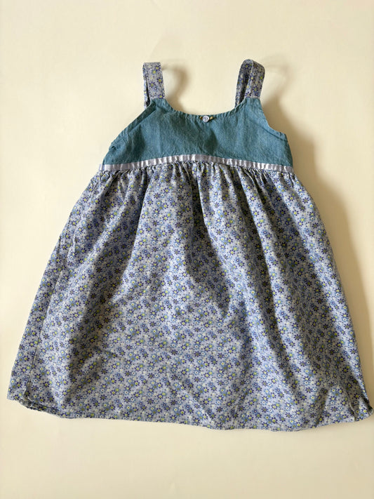 Vintage 90s Lavender Floral Sundress Size 6
