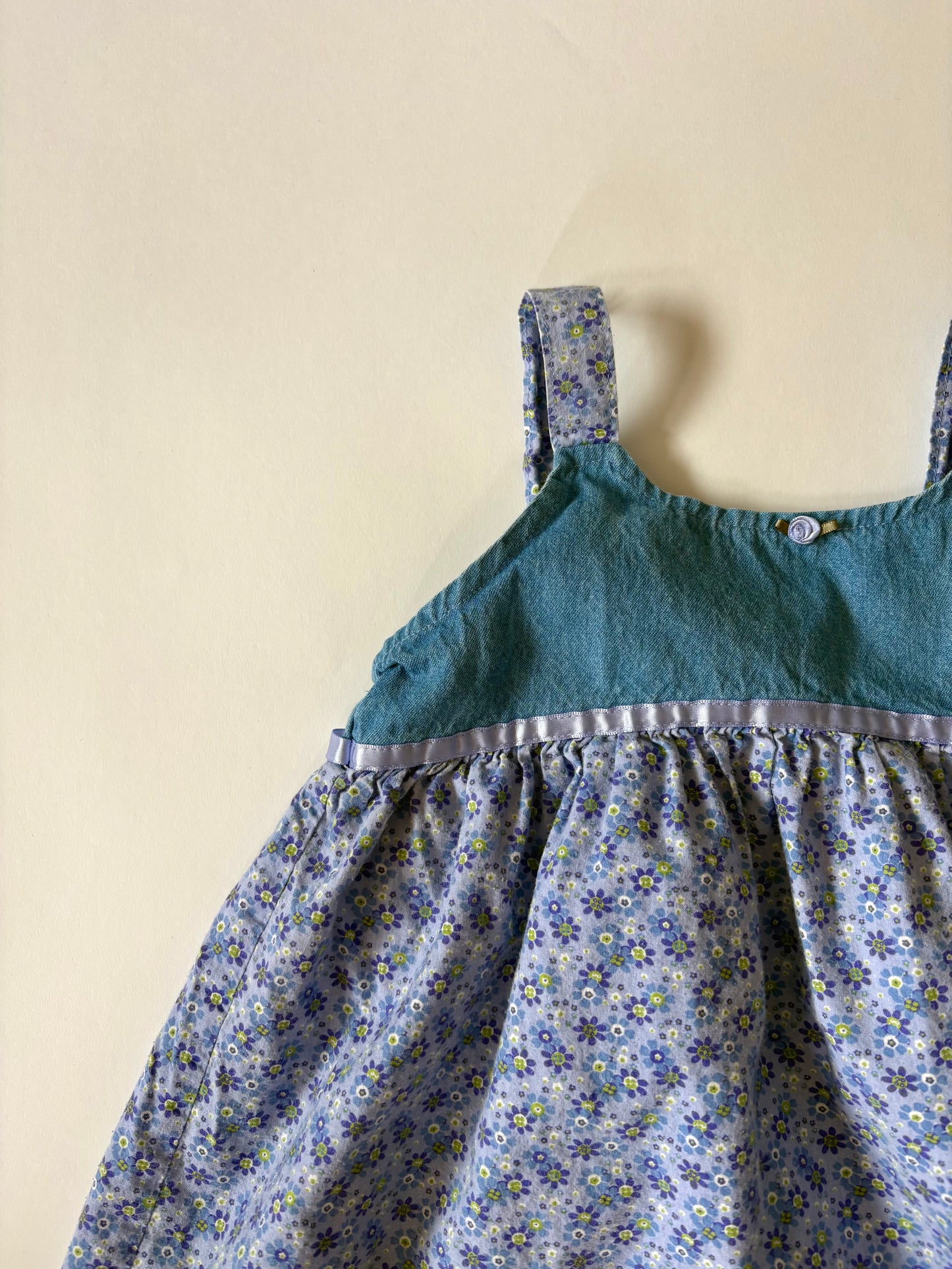 Vintage 90s Lavender Floral Sundress Size 6