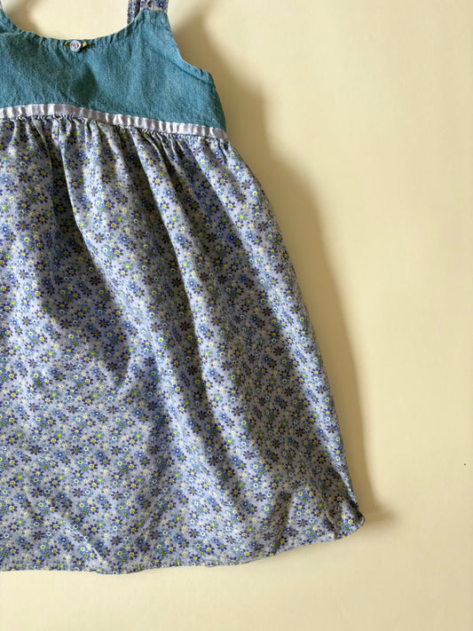 Vintage 90s Lavender Floral Sundress Size 6