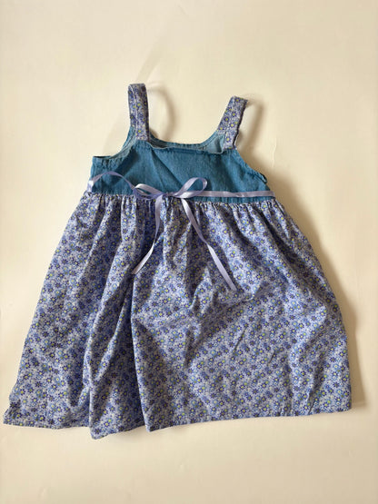 Vintage 90s Lavender Floral Sundress Size 6