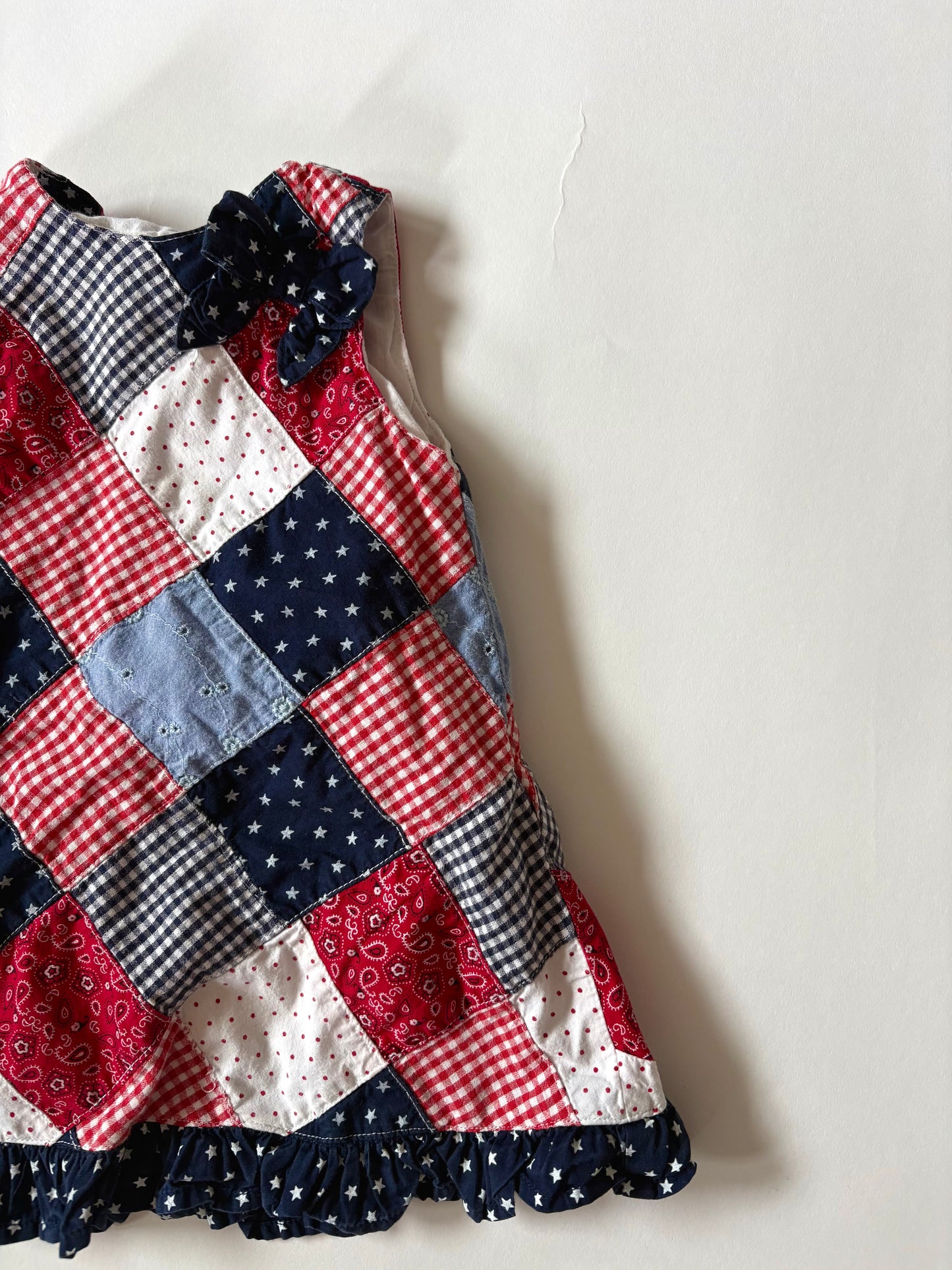 Vintage 90s Madras Bandana Set Size 9 months