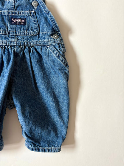 Vintage 90s Oshkosh Denim Bubble Overalls Size 9 months