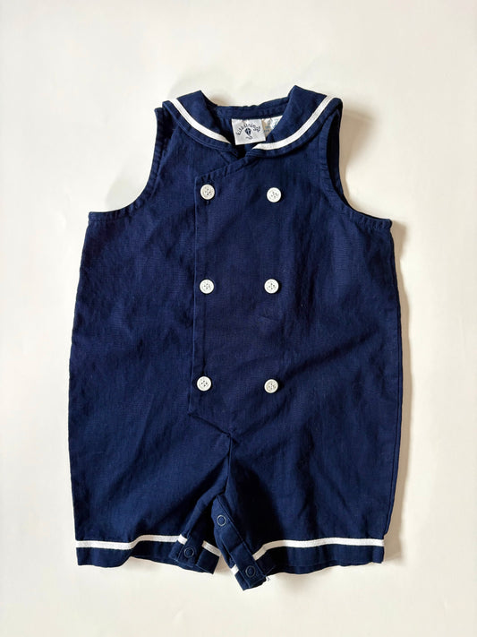 Vintage 80s Kitestrings Sailor Romper Size 2T