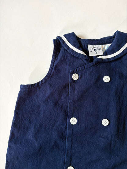 Vintage 80s Kitestrings Sailor Romper Size 2T