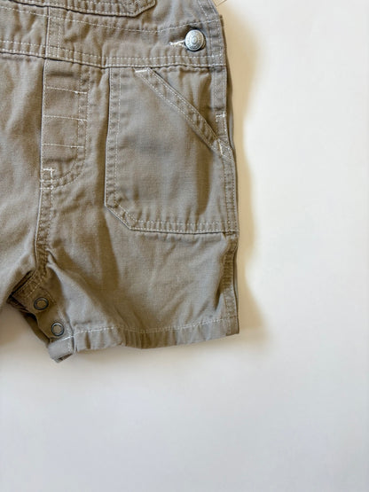 Vintage '99 Gap Khaki Surf Shortalls Size 12-18 months