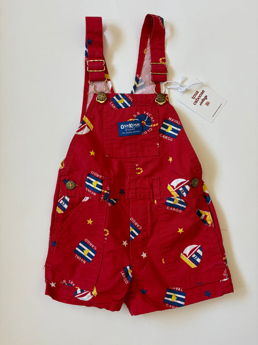 Vintage 80s Oshkosh Naval Cargo Sail Shortalls Size 4T