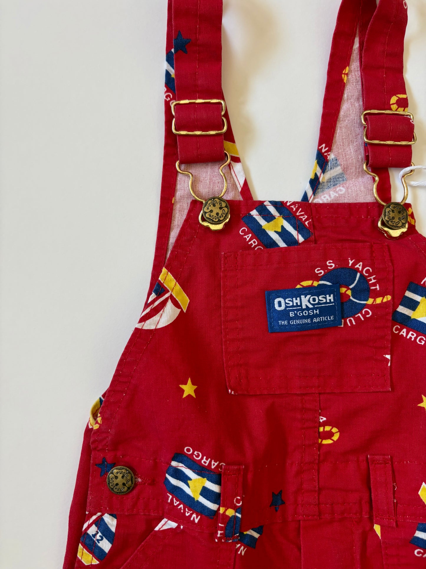 Vintage 80s Oshkosh Naval Cargo Sail Shortalls Size 4T