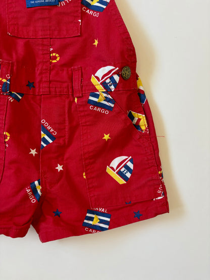 Vintage 80s Oshkosh Naval Cargo Sail Shortalls Size 4T