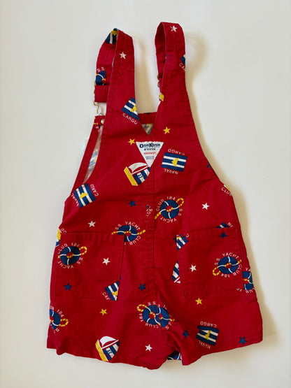 Vintage 80s Oshkosh Naval Cargo Sail Shortalls Size 4T
